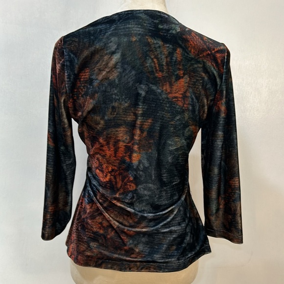 SOFT SURROUNDING VELVET ALYSSA TAPESTRY TOP WOMEN SIZE S - Picture 2 of 12